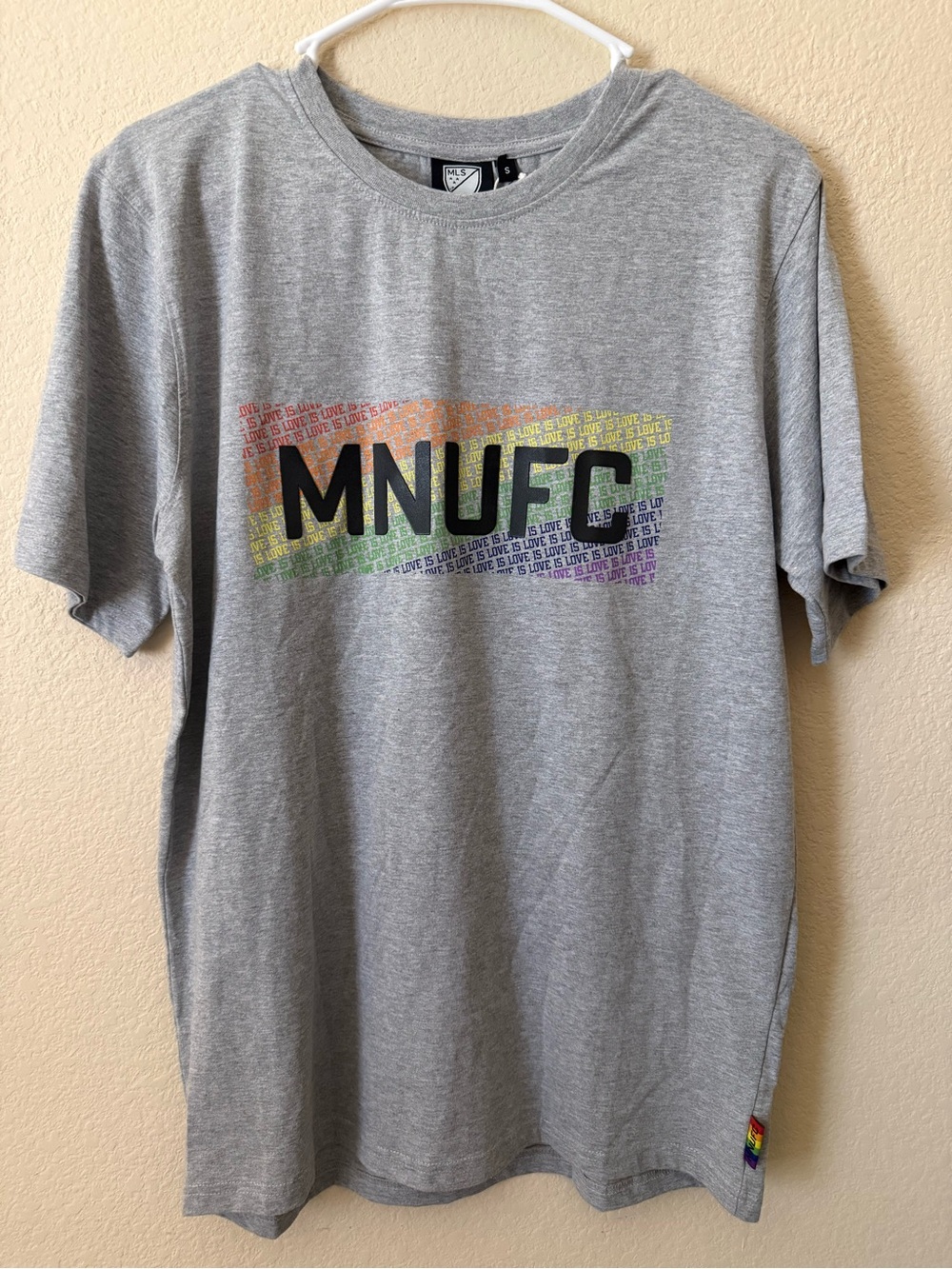 Minnesota United FC MLS Officially Licensed Gray Short Sleeve T-Shirt - S NEW